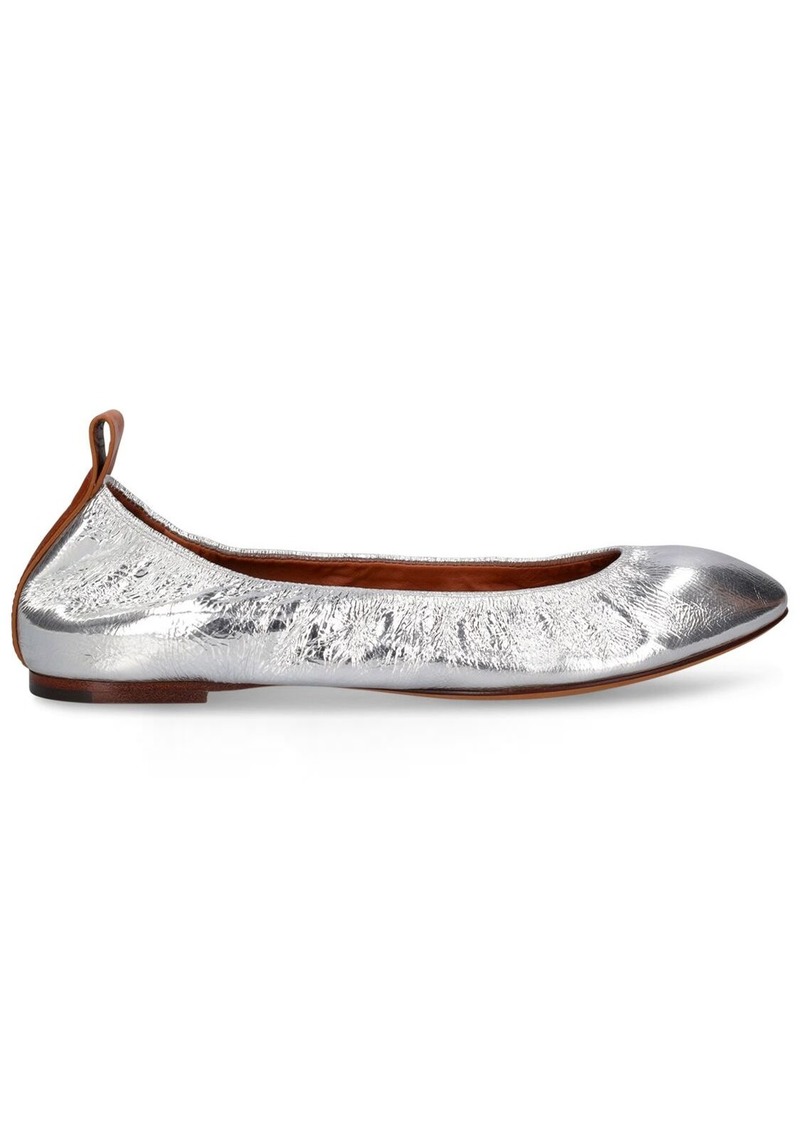 Lanvin Laminated Leather Ballerina Flats