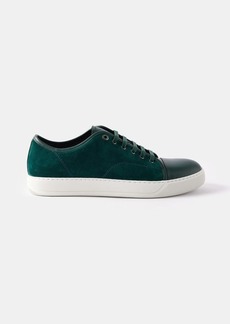 Lanvin - Dbb1 Suede And Leather Trainers - Mens - Dark Green