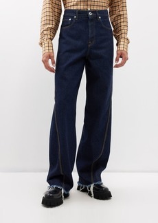 Lanvin - Twisted-seam Relaxed-leg Jeans - Mens - Navy