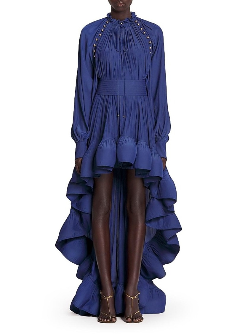 Lanvin Asymmetrical Charmeuse Dress