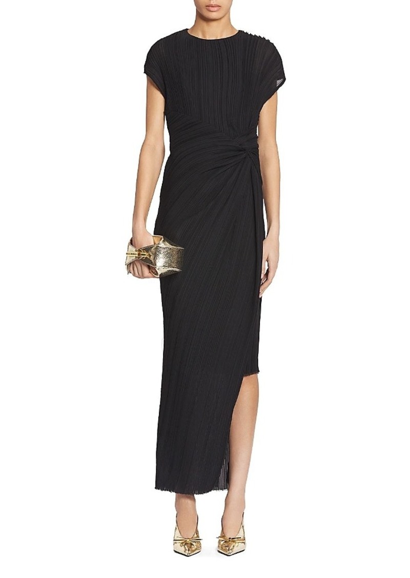 Lanvin Asymmetrical Pleated Dress