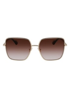 Lanvin Babe 59mm Gradient Square Sunglasses
