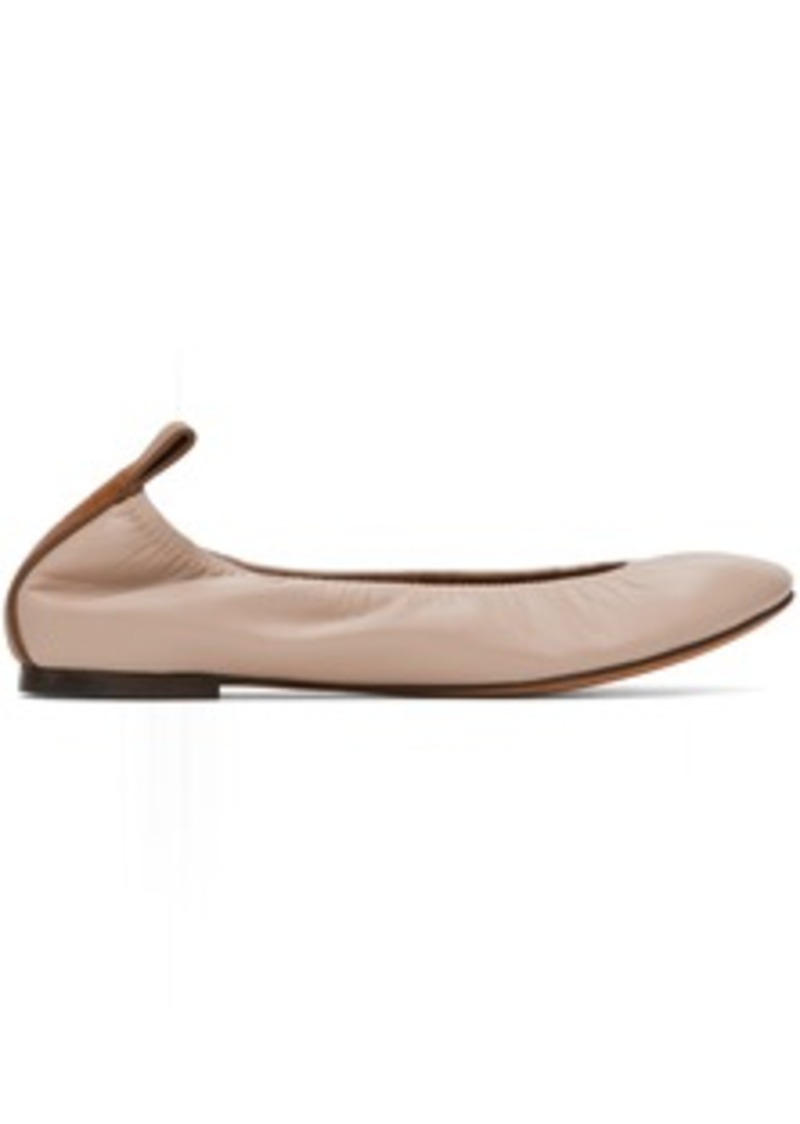 Lanvin Beige Leather Ballerina Flats