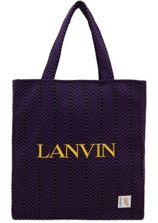 Lanvin Black & Purple Future Edition Curb Tote