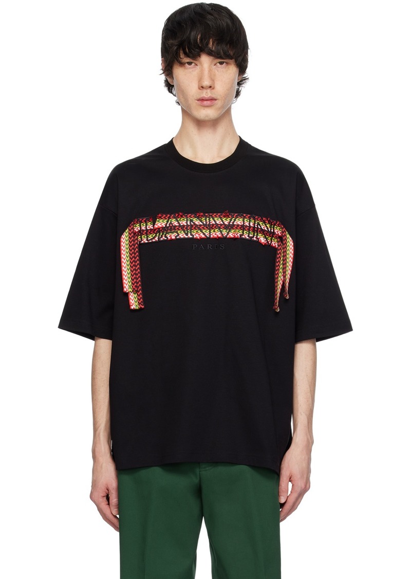 Lanvin Black Curb Lace T-Shirt