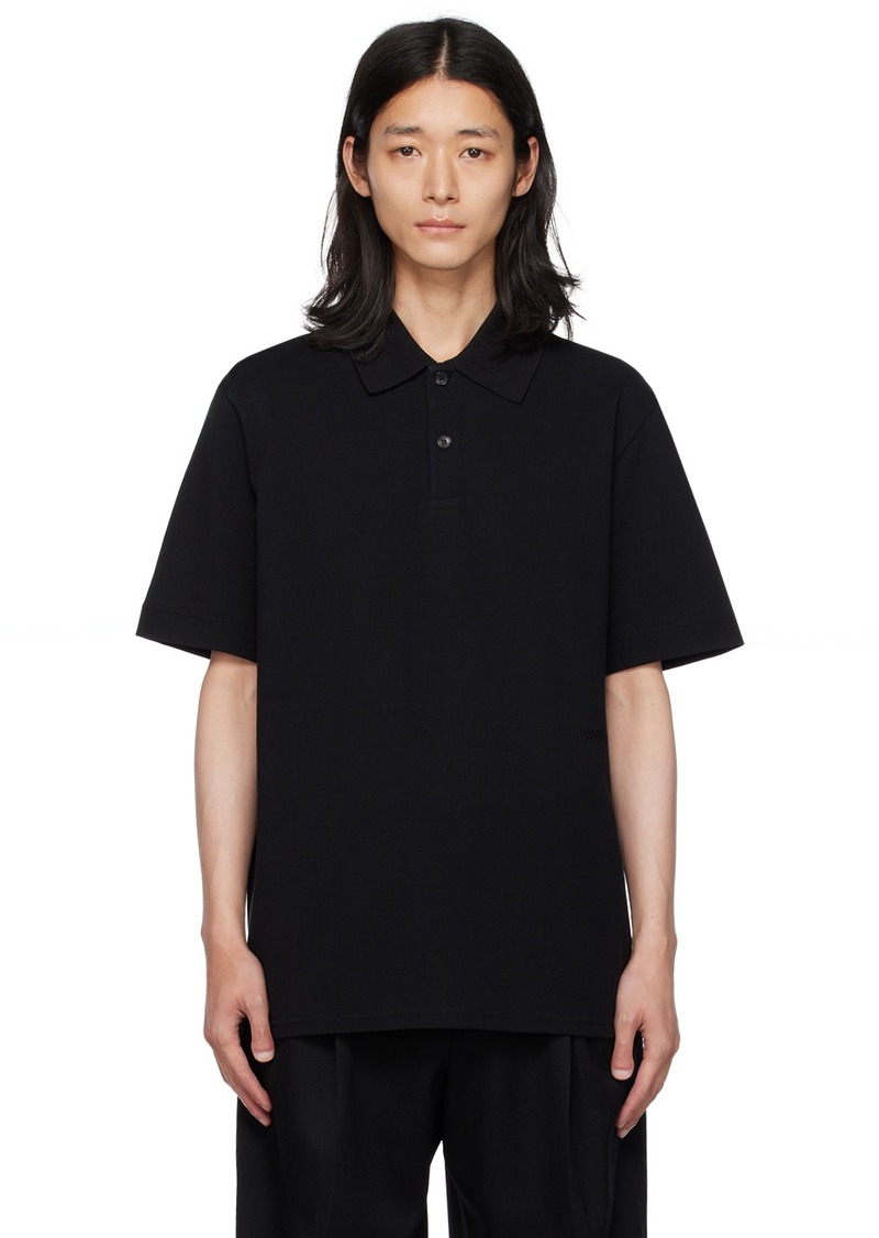 Lanvin Black Embroidered Polo