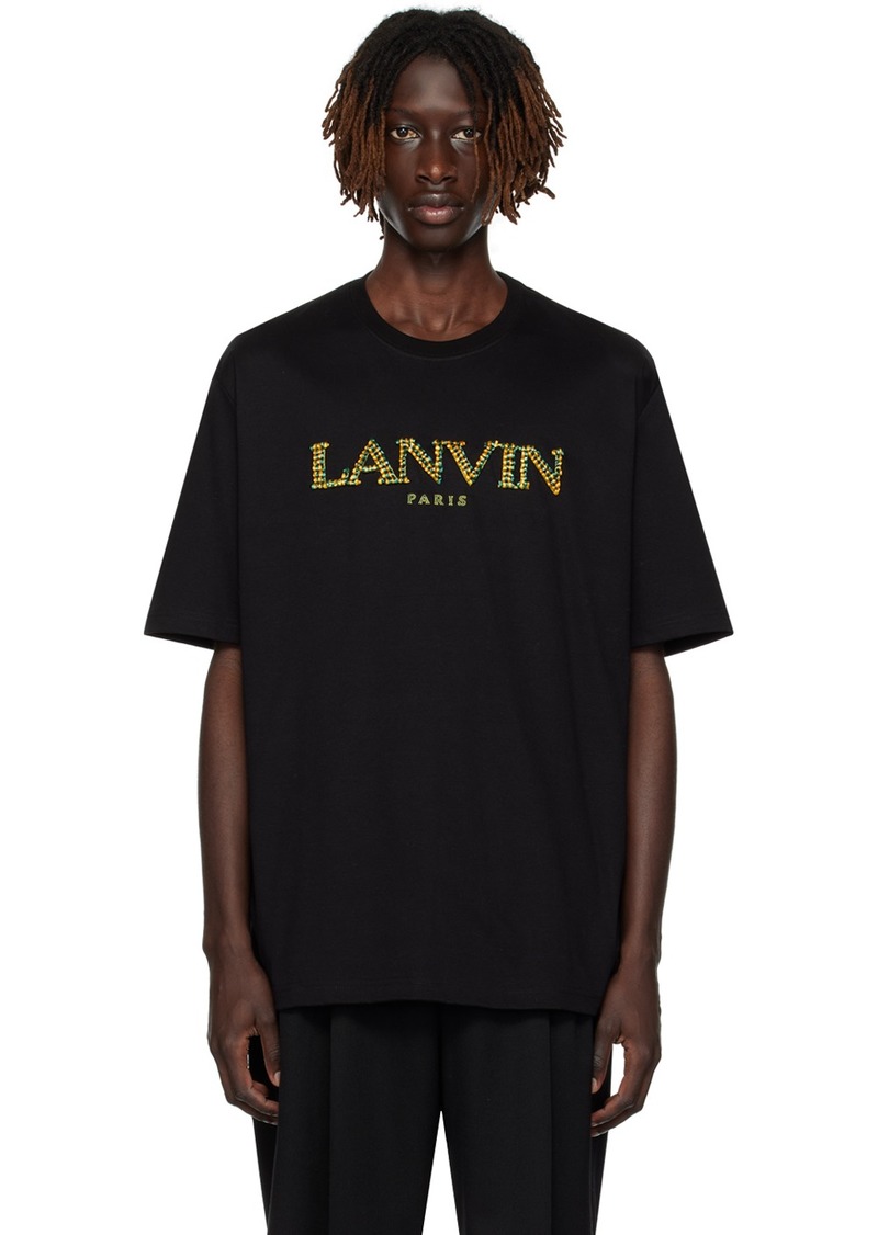 Lanvin Black Embroidered T-Shirt