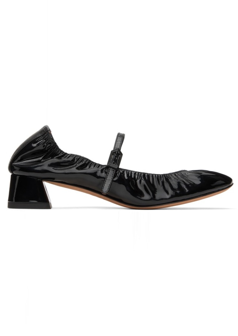 Lanvin Black Heeled Mary Jane Ballerina Flats