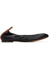 Lanvin Black Leather Ballerina Flats