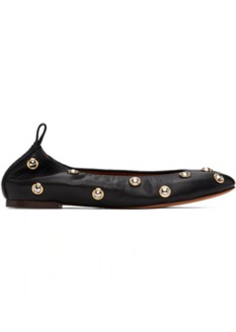 Lanvin Black Studs Ballerina Flats