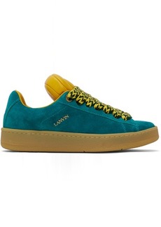 Lanvin Blue & Yellow Future Edition Hyper Curb Sneakers