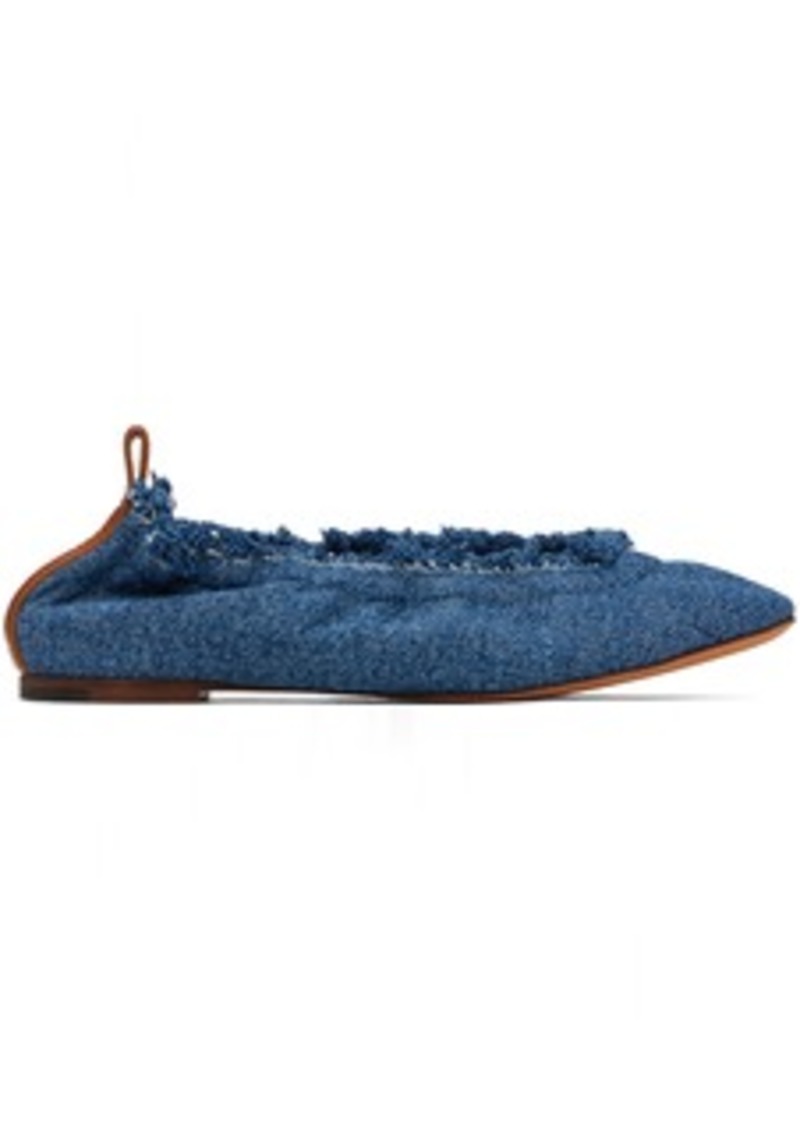 Lanvin Blue Denim Ballerina Flats