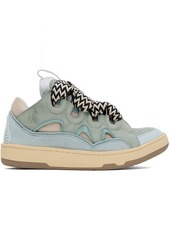 Lanvin Blue Leather Curb Sneakers