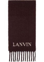 Lanvin Brown Fringed Scarf