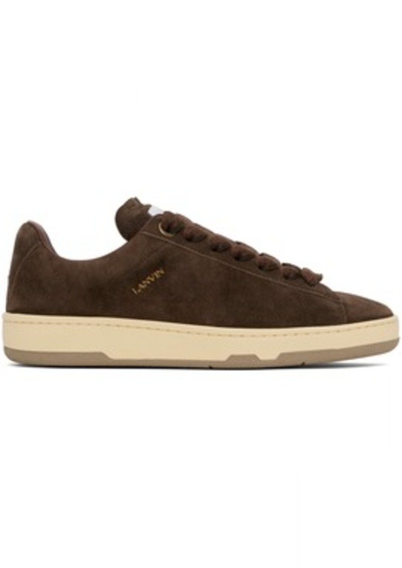 Lanvin Brown Suede Curb Lite Sneakers