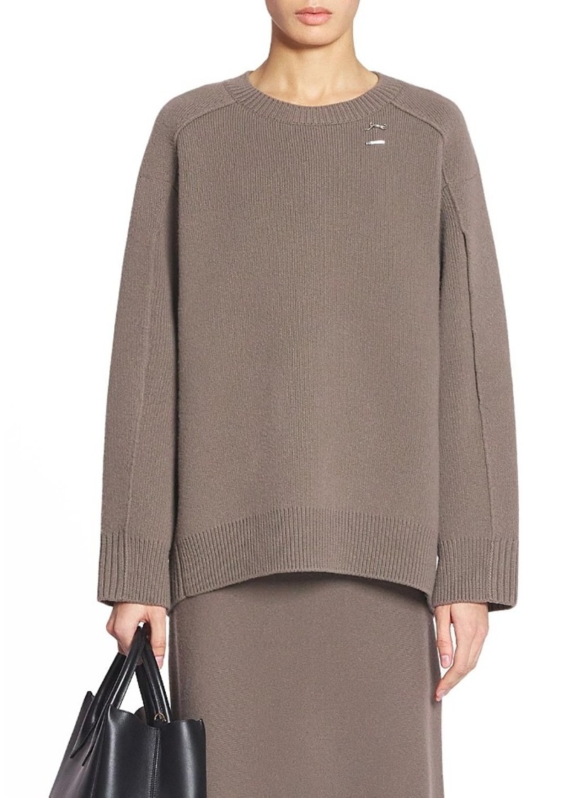 Lanvin Cape Sweater With A Cat Pin