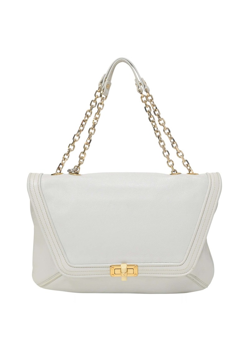 Lanvin Flap Bag in White Leather