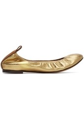 Lanvin Gold Leather Ballerina Flats