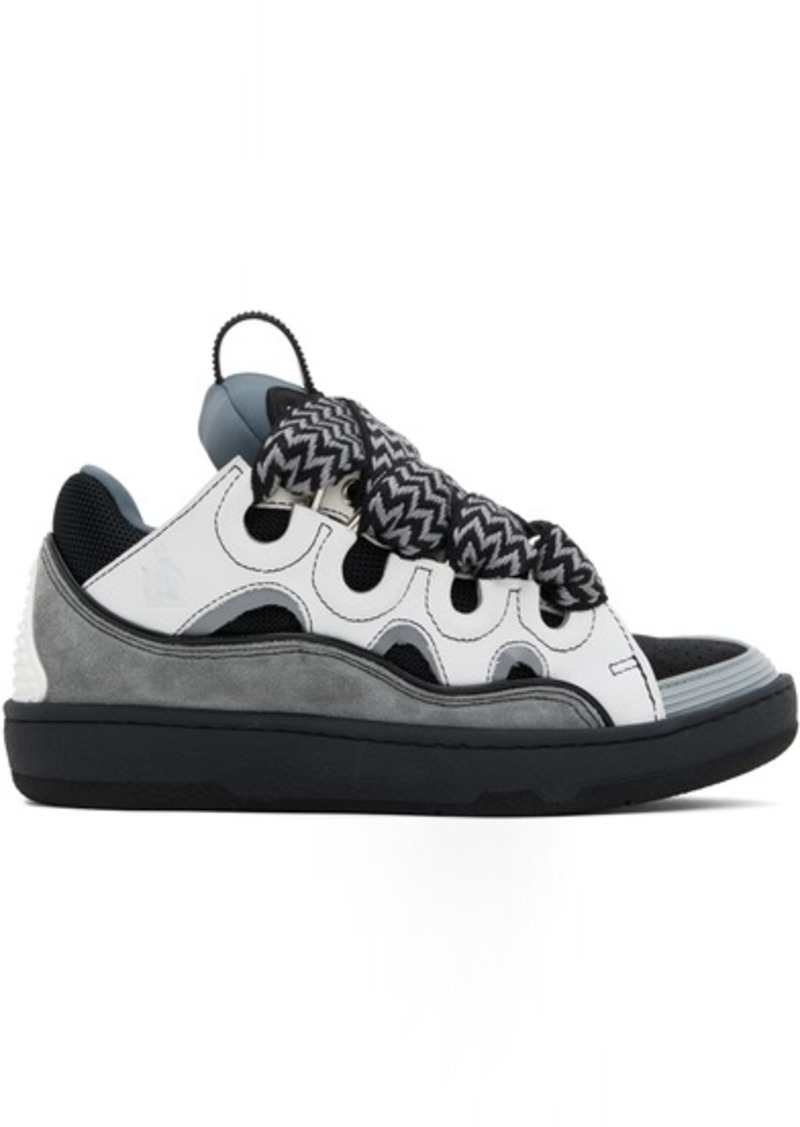 Lanvin Gray & Black Curb Sneakers