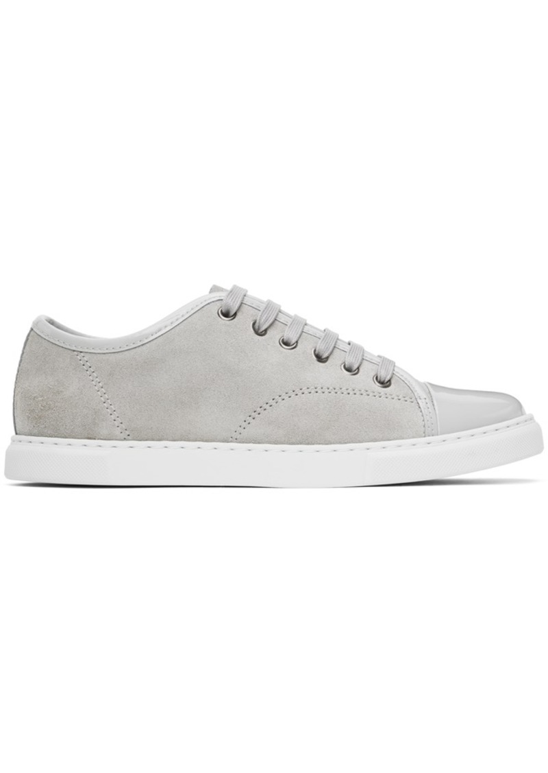 Lanvin Gray DBB1 Suede & Patent Leather Sneakers