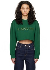 Lanvin Green Curb Embroidered Sweatshirt