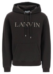Lanvin lettering logo embroidery hoodie
