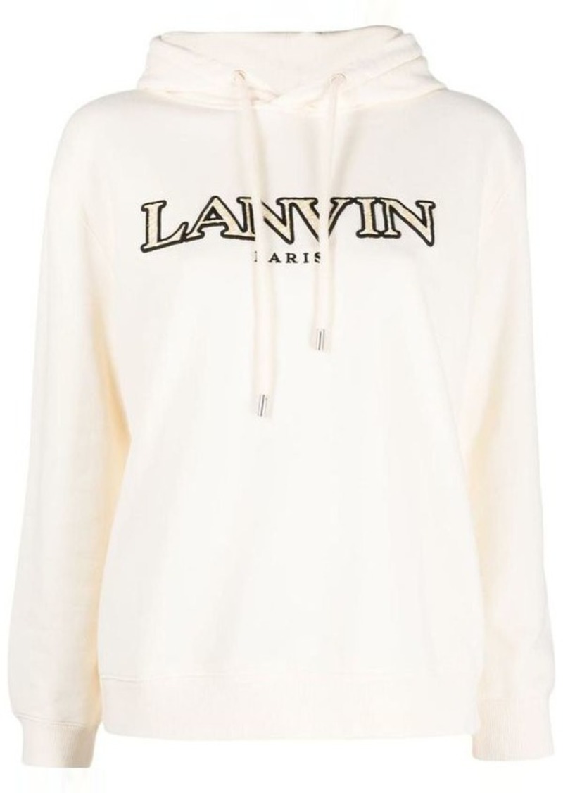 LANVIN Logo cotton hoodie