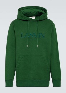Lanvin Logo cotton jersey hoodie