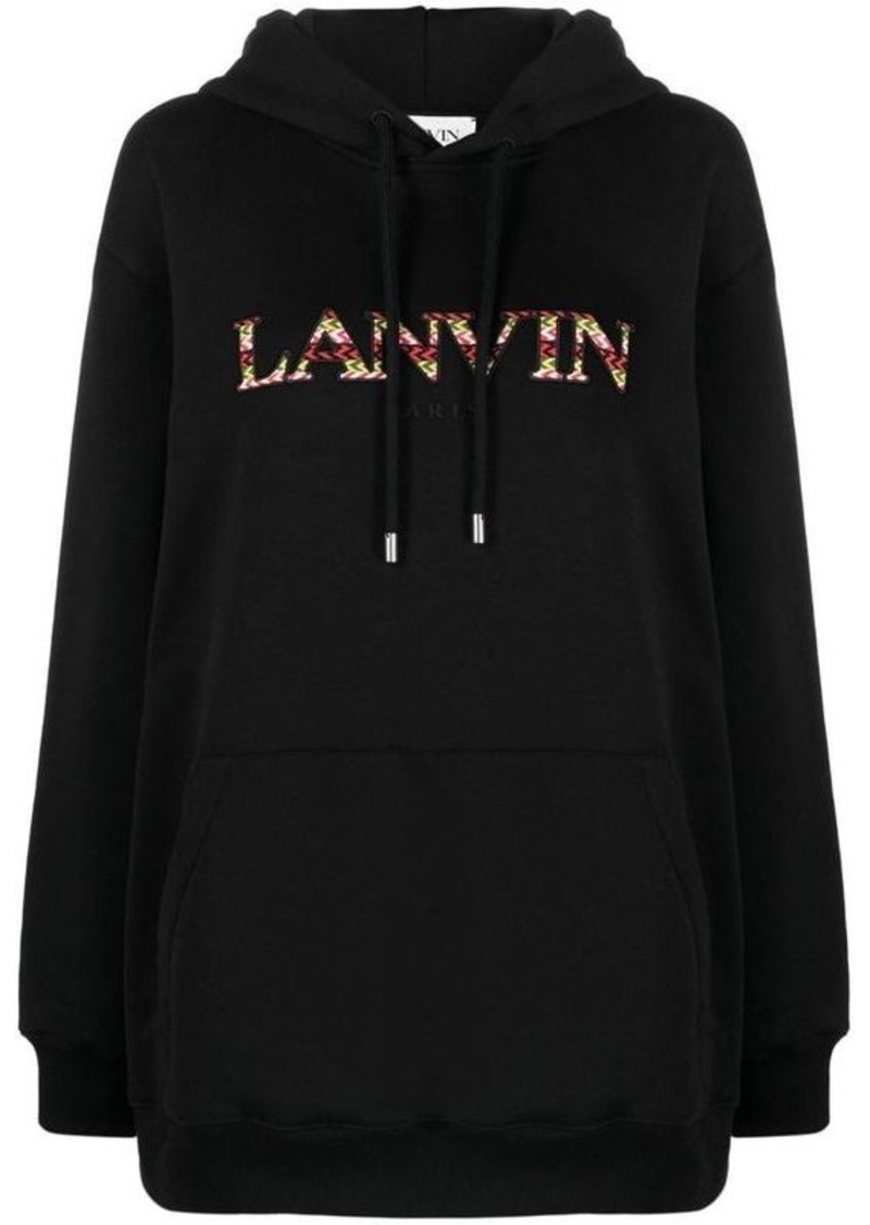 LANVIN Logo oversized cotton hoodie
