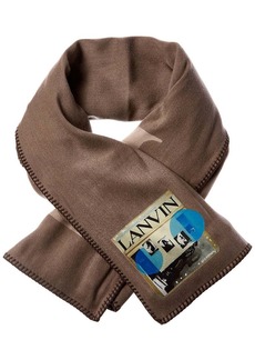 LANVIN Logo Wool & Silk-Blend Scarf