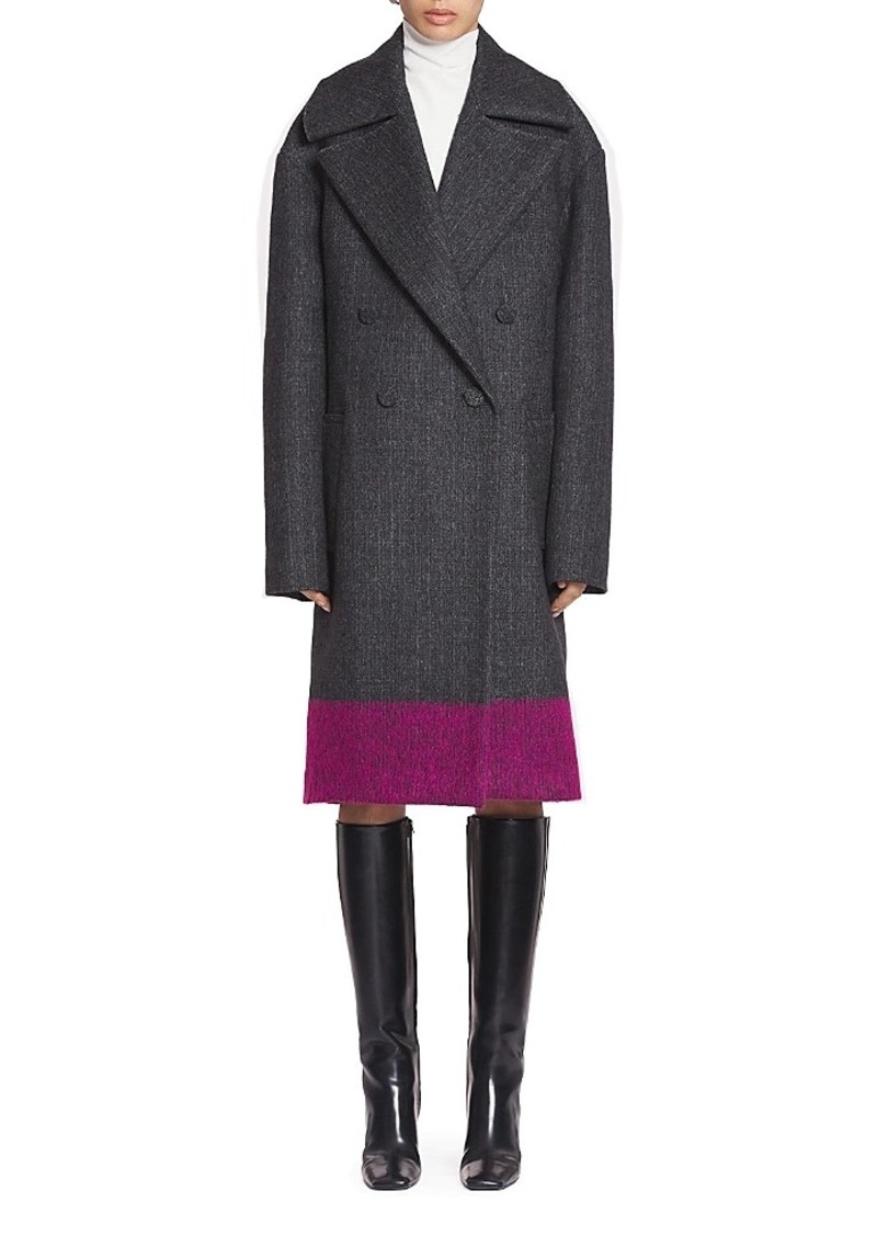 Lanvin Loose-Fit Two-Tone Coat