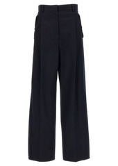 LANVIN Loose leg front pleat pants