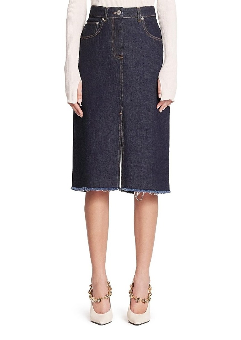 Lanvin Mid-Length Straight Denim Skirt