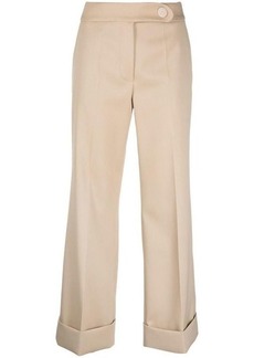 LANVIN mid-rise cropped wool trousers
