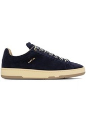 Lanvin Navy Suede Curb Lite Sneakers