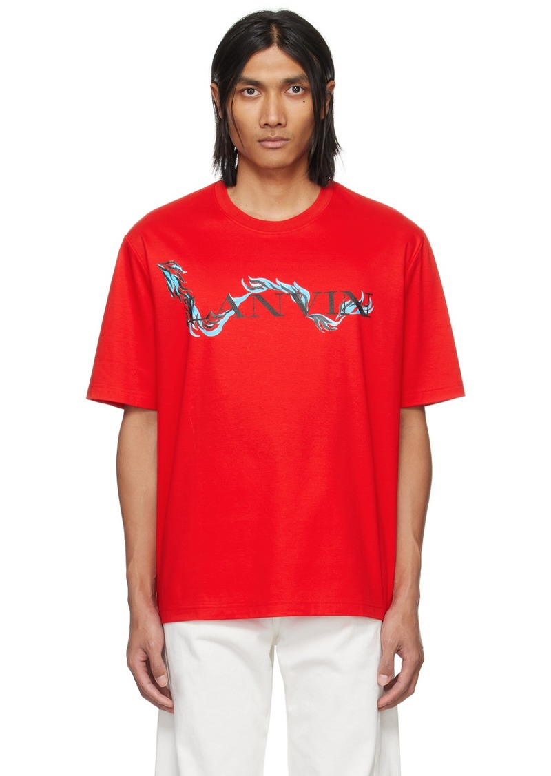 Lanvin Red Printed T-Shirt