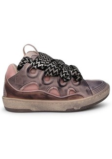 LANVIN ROSE LEATHER SNEAKERS