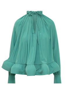 LANVIN Ruffle Blouse in Charmeuse
