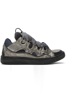 Lanvin Silver Curb Sneakers