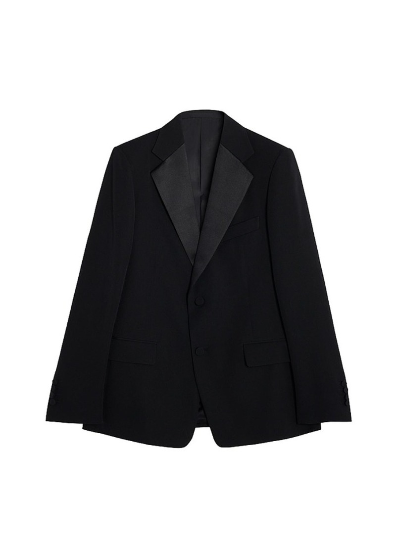 Lanvin Single-Breasted Flap Pockets Jacket with Satin Lapels