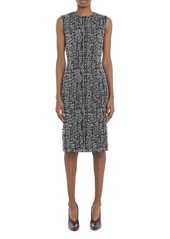 Lanvin Sleeveless Tweed Sheath Dress