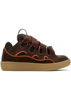 Lanvin SSENSE Exclusive Brown & Orange Curb Sneakers
