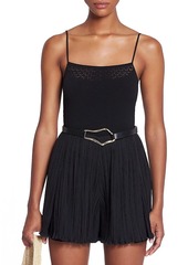 Lanvin Tank Top With Lace Detail