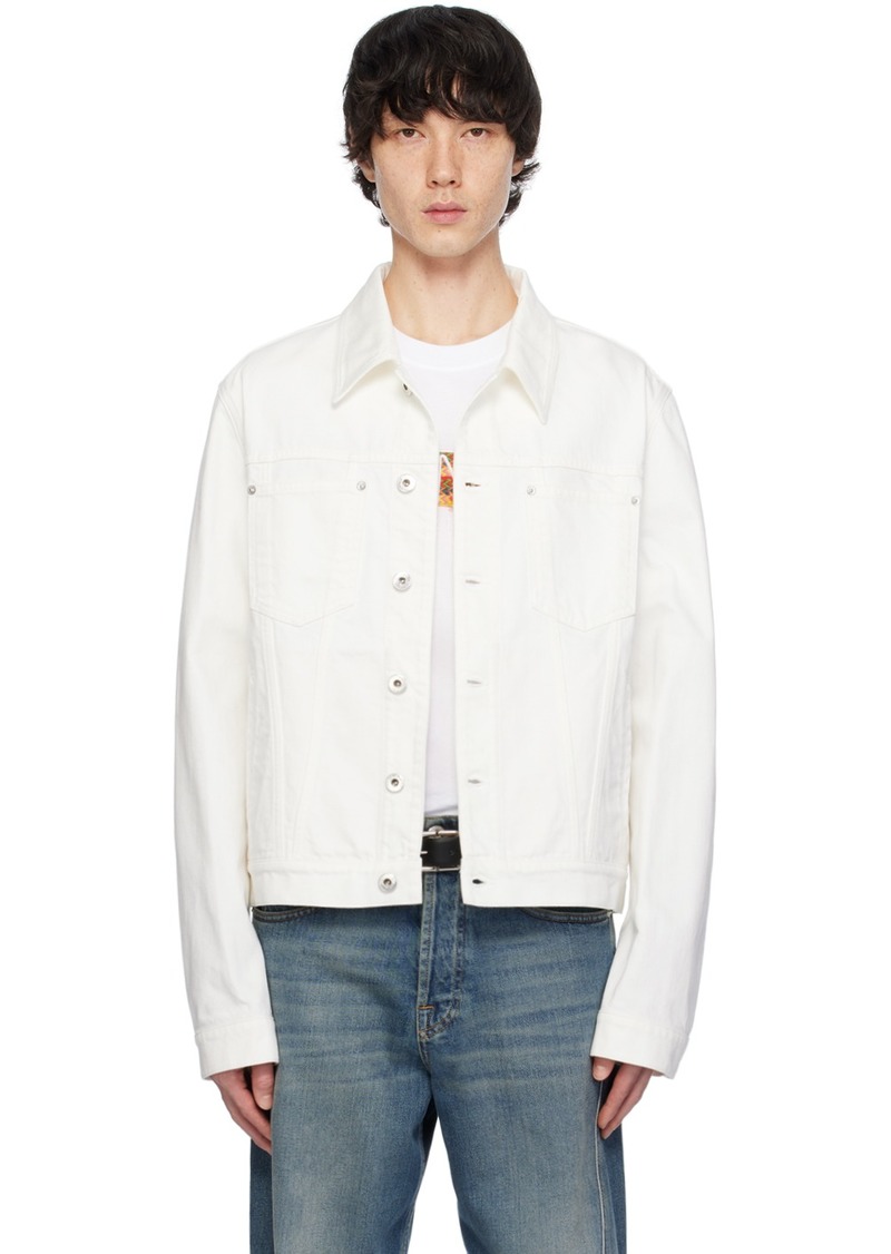 Lanvin White Button Up Denim Jacket