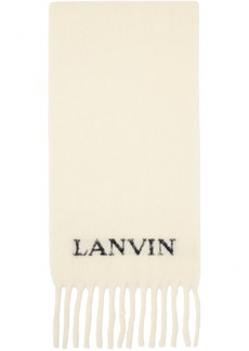 Lanvin White Fringed Scarf