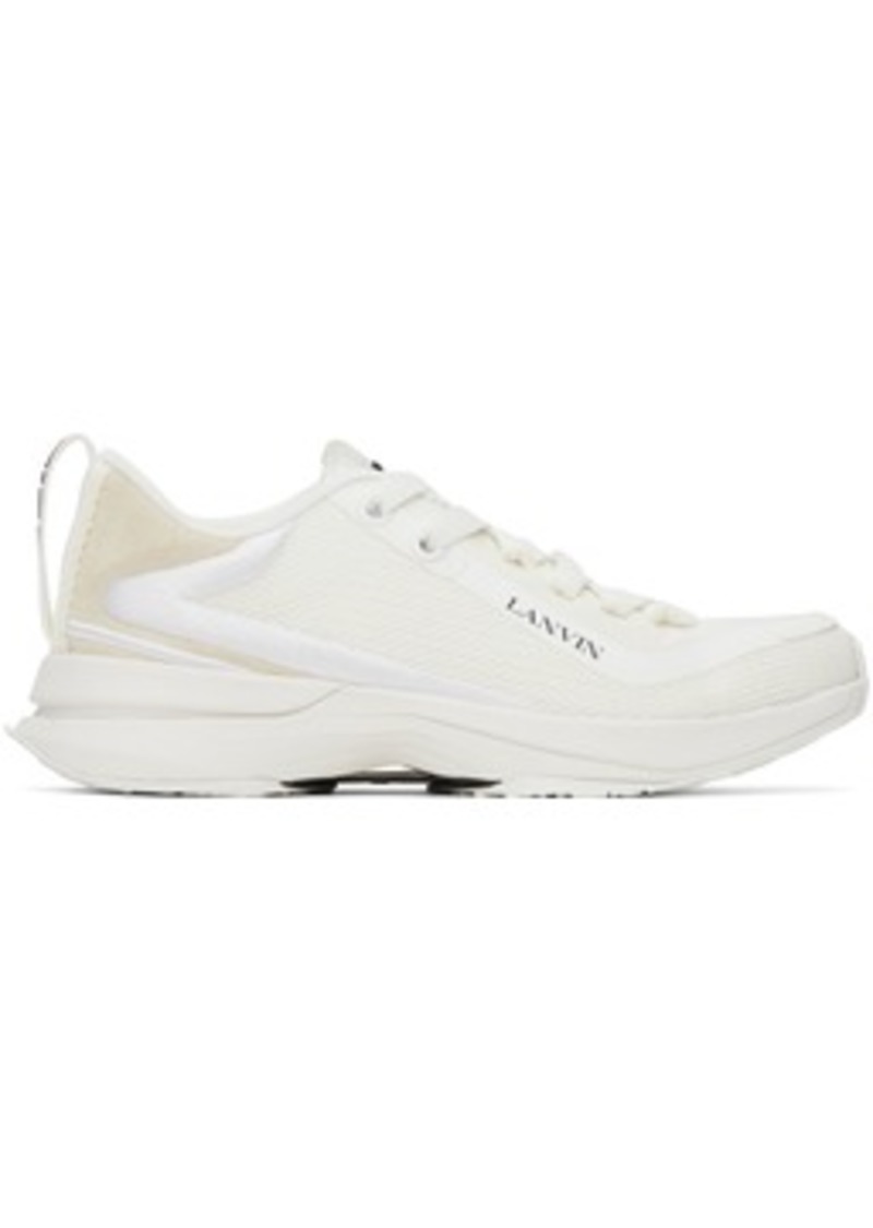 Lanvin White L-I Mesh Sneakers