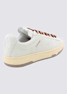 LANVIN WHITE LEATHER CURB LITE SNEAKERS