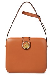Lanvin Woman Bento Box Logo-embellished Leather Shoulder Bag Tan