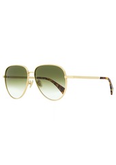 Lanvin Women's Aviator Sunglasses LNV107S 715 Gold/Tortoise 61mm