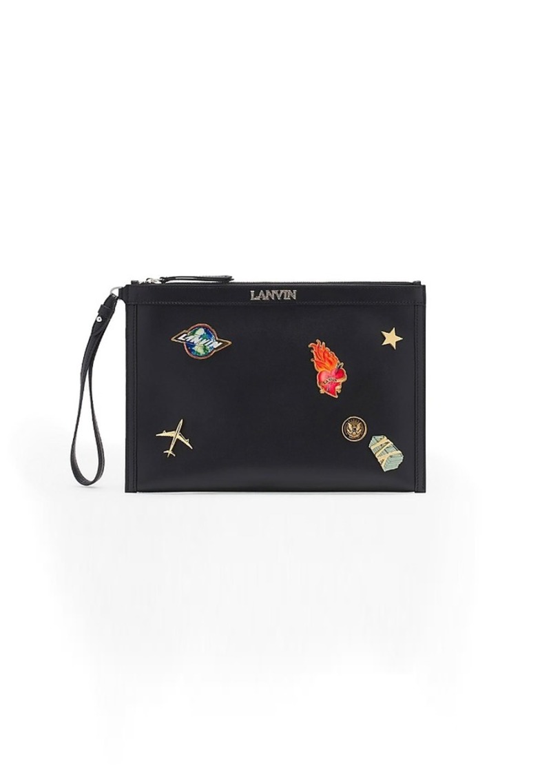 Lanvin X Future Leather Clutch With Pins